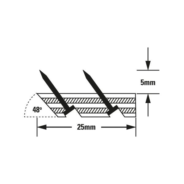 R346 Pre-Cut Carpet Gripper profile illustration
